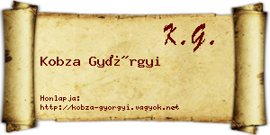 Kobza Györgyi névjegykártya